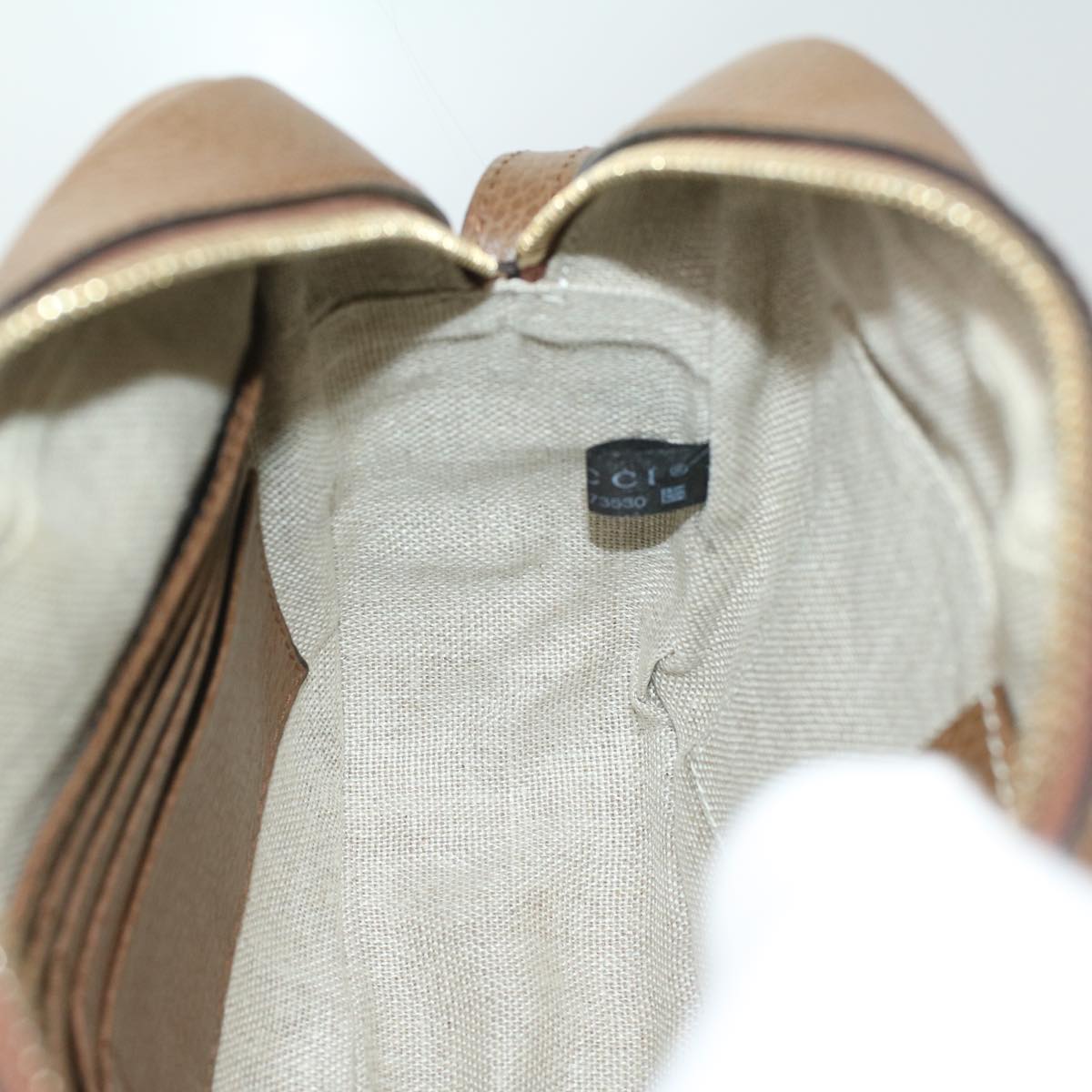 GUCCI GG Canvas Shoulder Bag Beige lt695