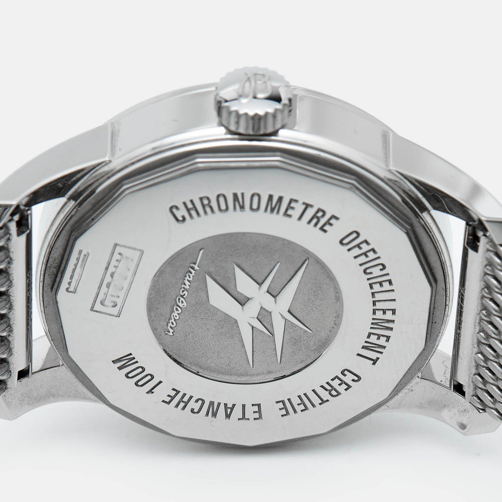 BREITLING Silver Stainless Steel Transocean A1631012/G781 Men's Wristwatch 38 mm