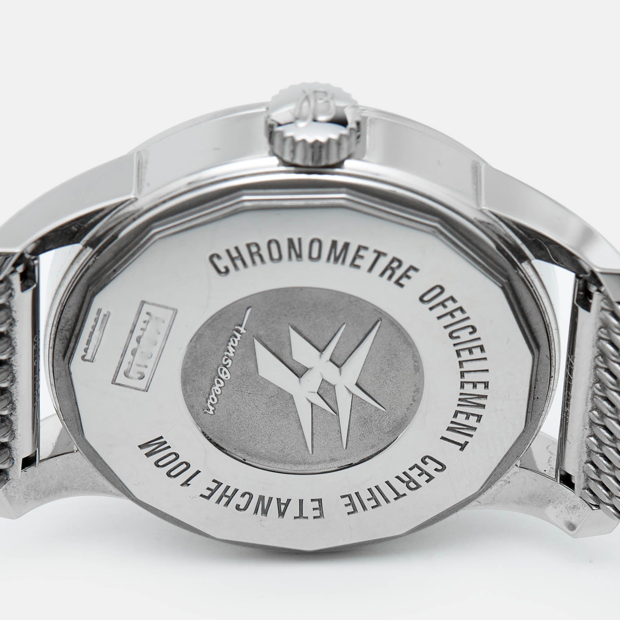BREITLING Silver Stainless Steel Transocean A1631012/G781 Men's Wristwatch 38 mm