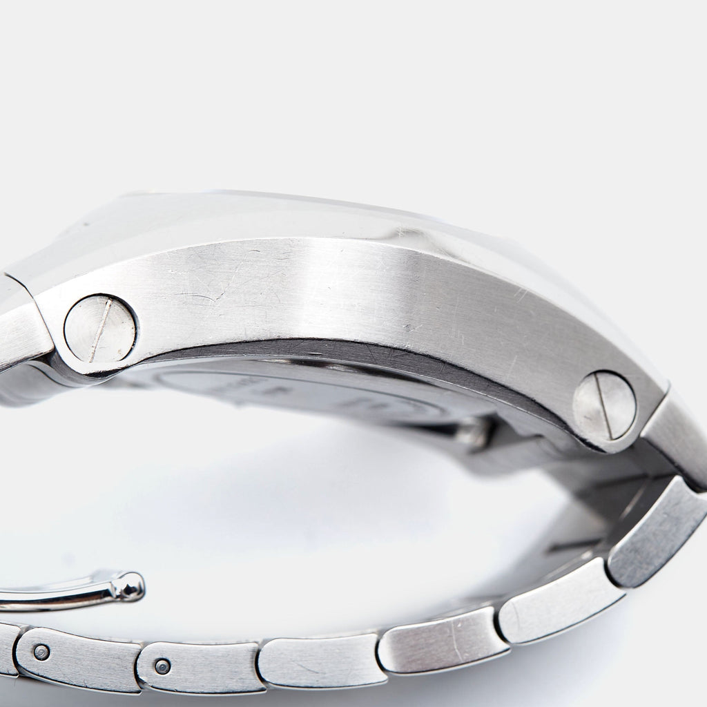BVLGARI Silver Stainless Steel Ergon EG 35 S CH Men's Wristwatch 35 mm