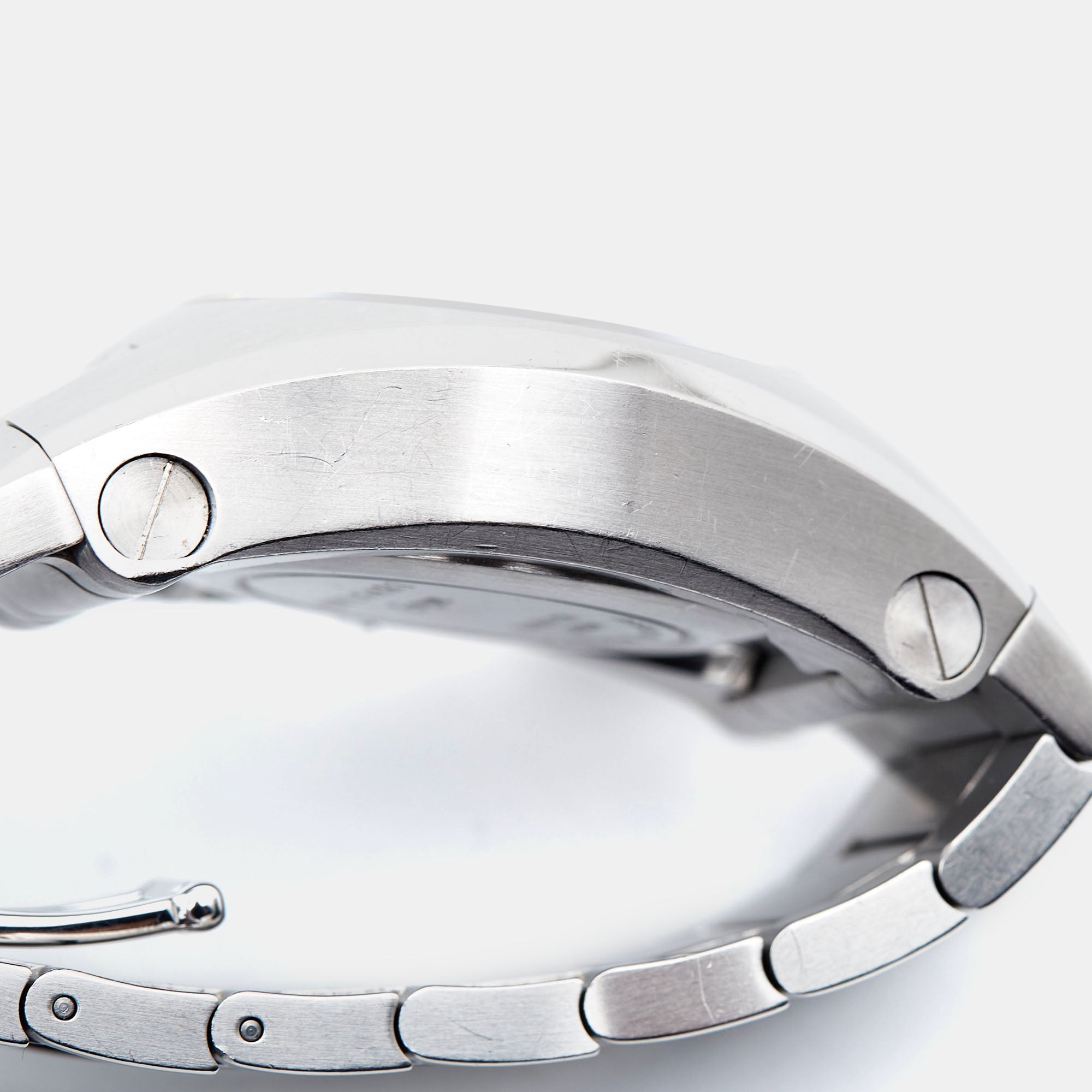 BVLGARI Silver Stainless Steel Ergon EG 35 S CH Men's Wristwatch 35 mm