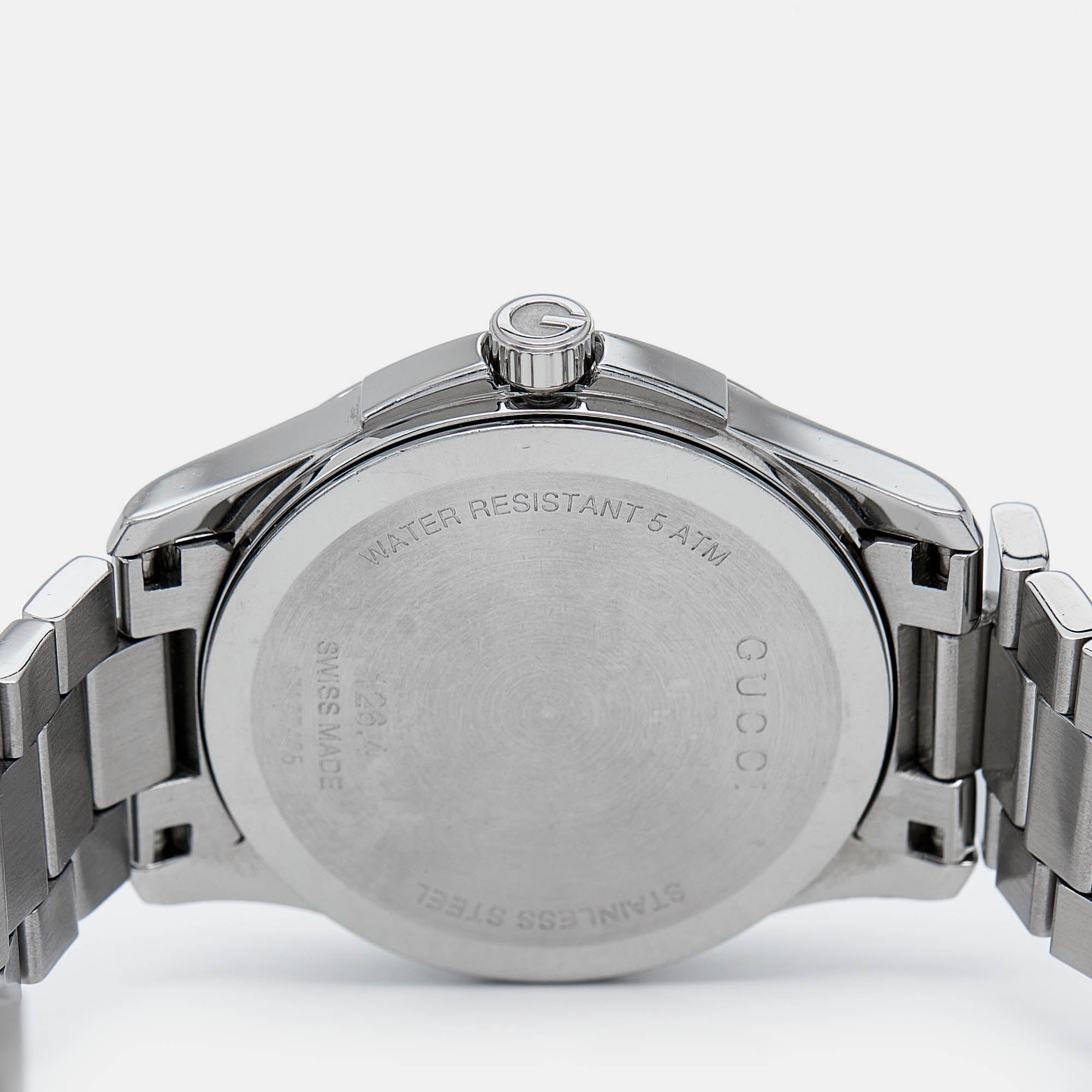 GUCCI Brown Stainless Steel G-Timeless YA126445 Men's Wristwatch 38 mm