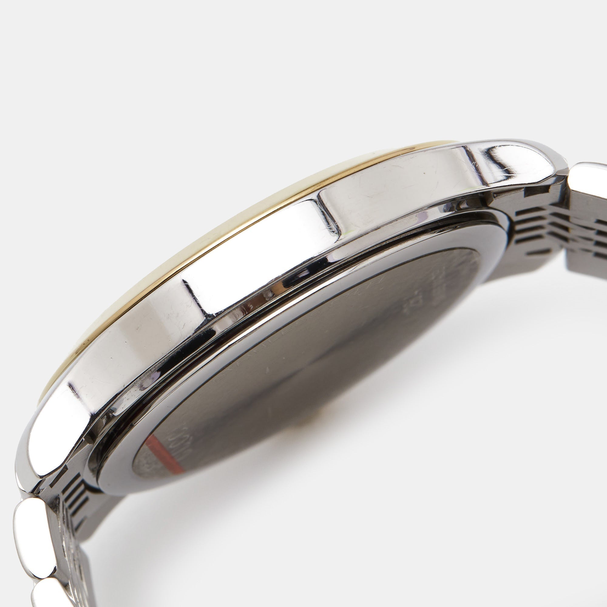 GUCCI Silver Two-Tone Stainless Steel G-Timeless YA126409 Unisex Wristwatch 38 mm
