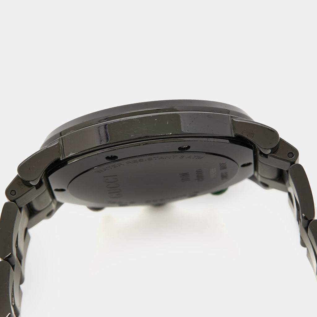GUCCI Black PVD Coated Stainless Steel G-Chrono YA101331 Men's Wristwatch 44 mm