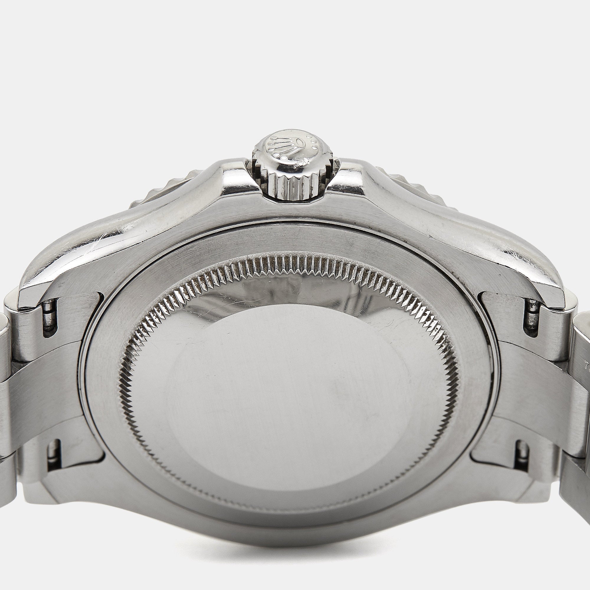 ROLEX Silver Platinum Stainless Steel Yacht-Master 16622 Men's Wristwatch 40 mm
