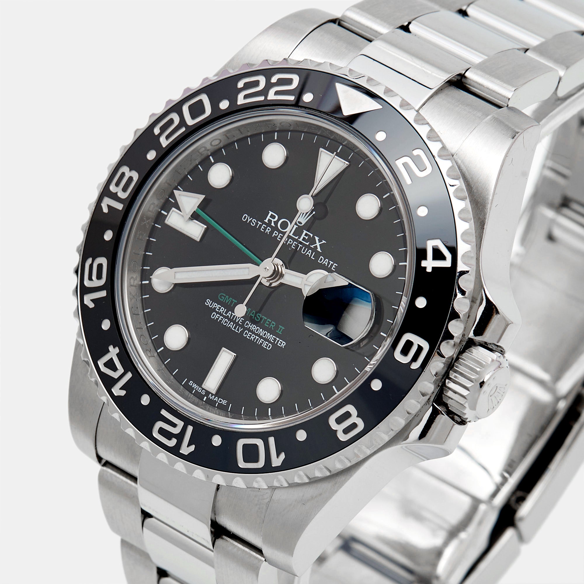 ROLEX Black Cerachrom Oystersteel GMT-Master II 116710LN Men's Wristwatch 40 mm
