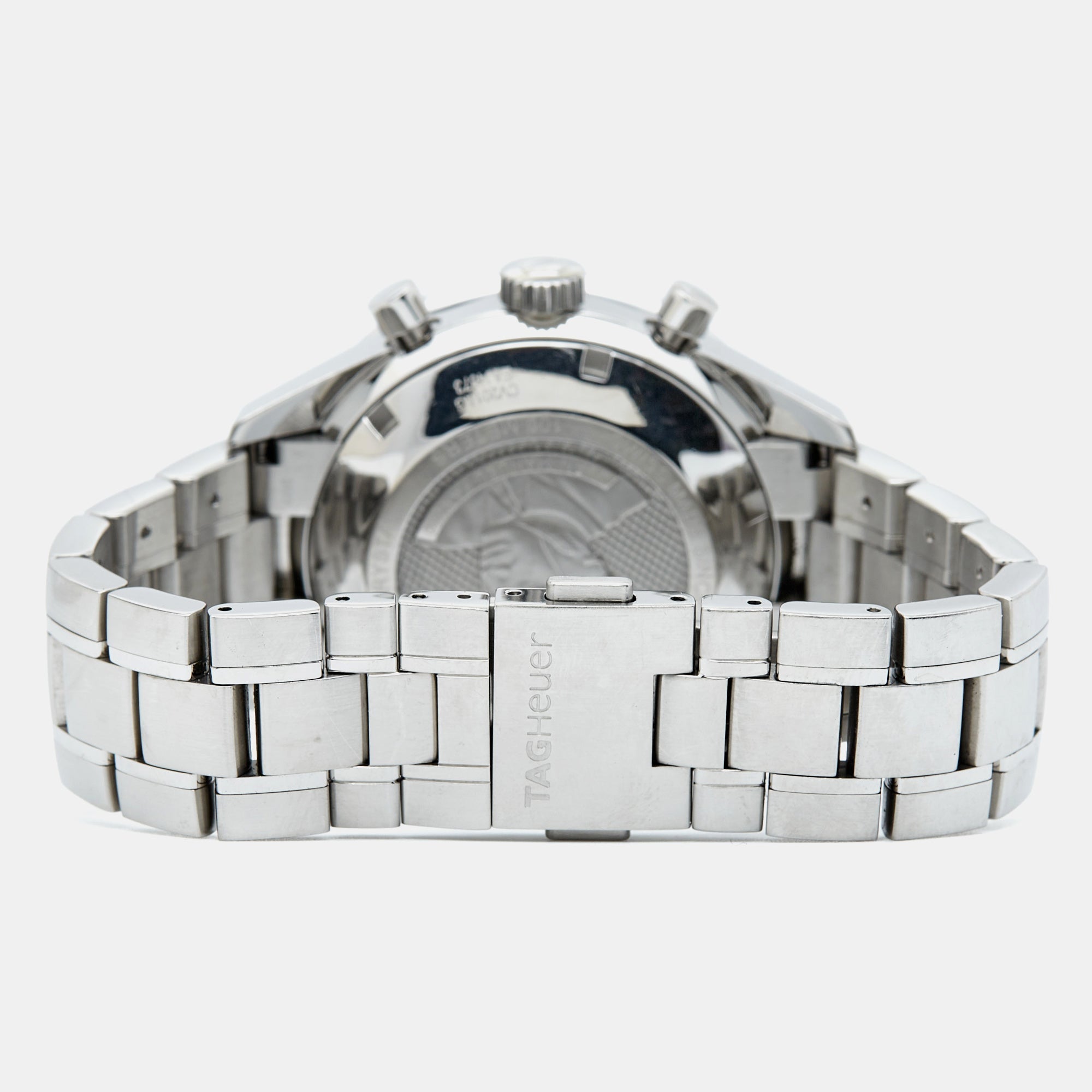 TAG HEUER Black Stainless Steel Juan Manual Fangio Edition Carrera CV201AG.BA0725 Men's Wristwatch 41 mm