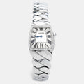 CARTIER Silver Stainless Steel Diamond La Dona W660022I Women's Wristwatch 28 mm