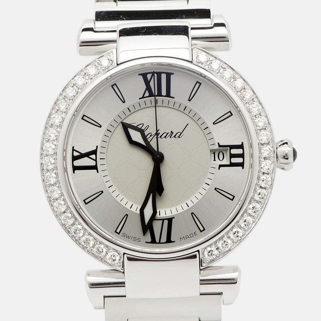 CHOPARD Silver Stainless Steel Diamond Imperiale 388532-3002 Women's Wristwatch 36 mm