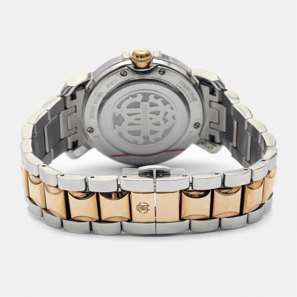 JUST CAVALLI by Franck Muller Silver Two Tone Stainless Steel 1L019 Women's Wristwatch 36 mm