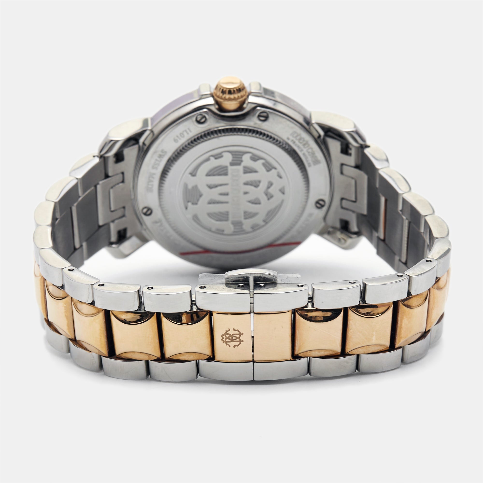 JUST CAVALLI by Franck Muller Silver Two Tone Stainless Steel 1L019 Women's Wristwatch 36 mm