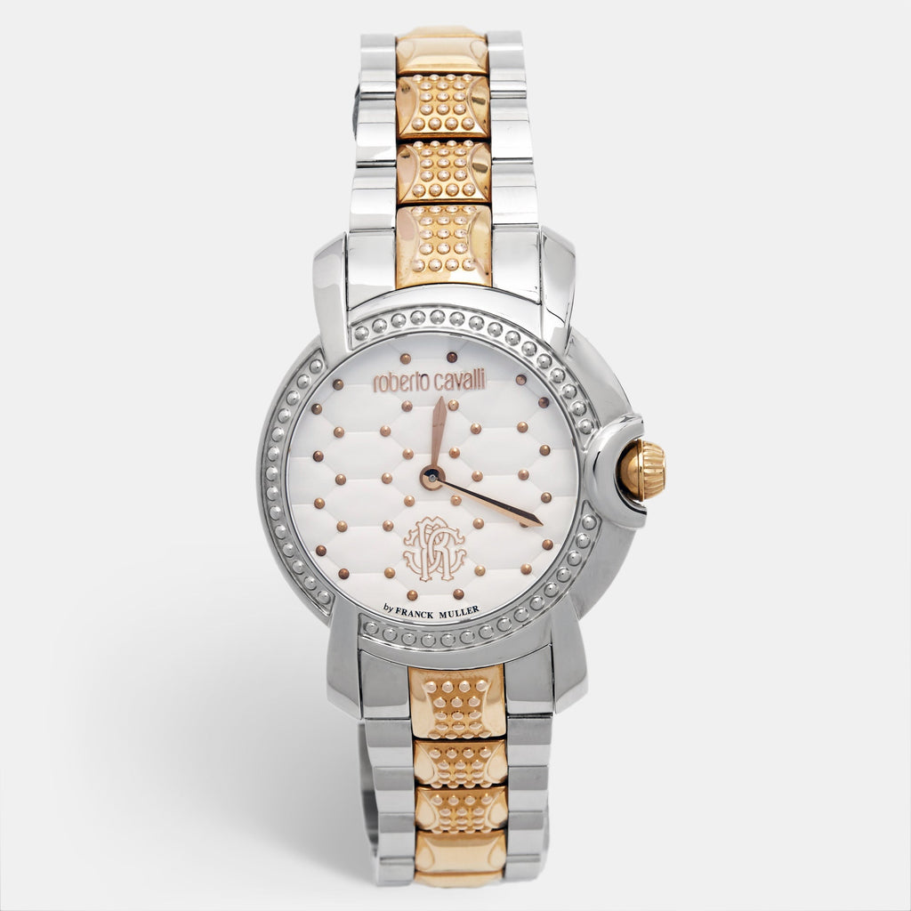 JUST CAVALLI by Franck Muller Silver Two Tone Stainless Steel 1L019 Women's Wristwatch 36 mm