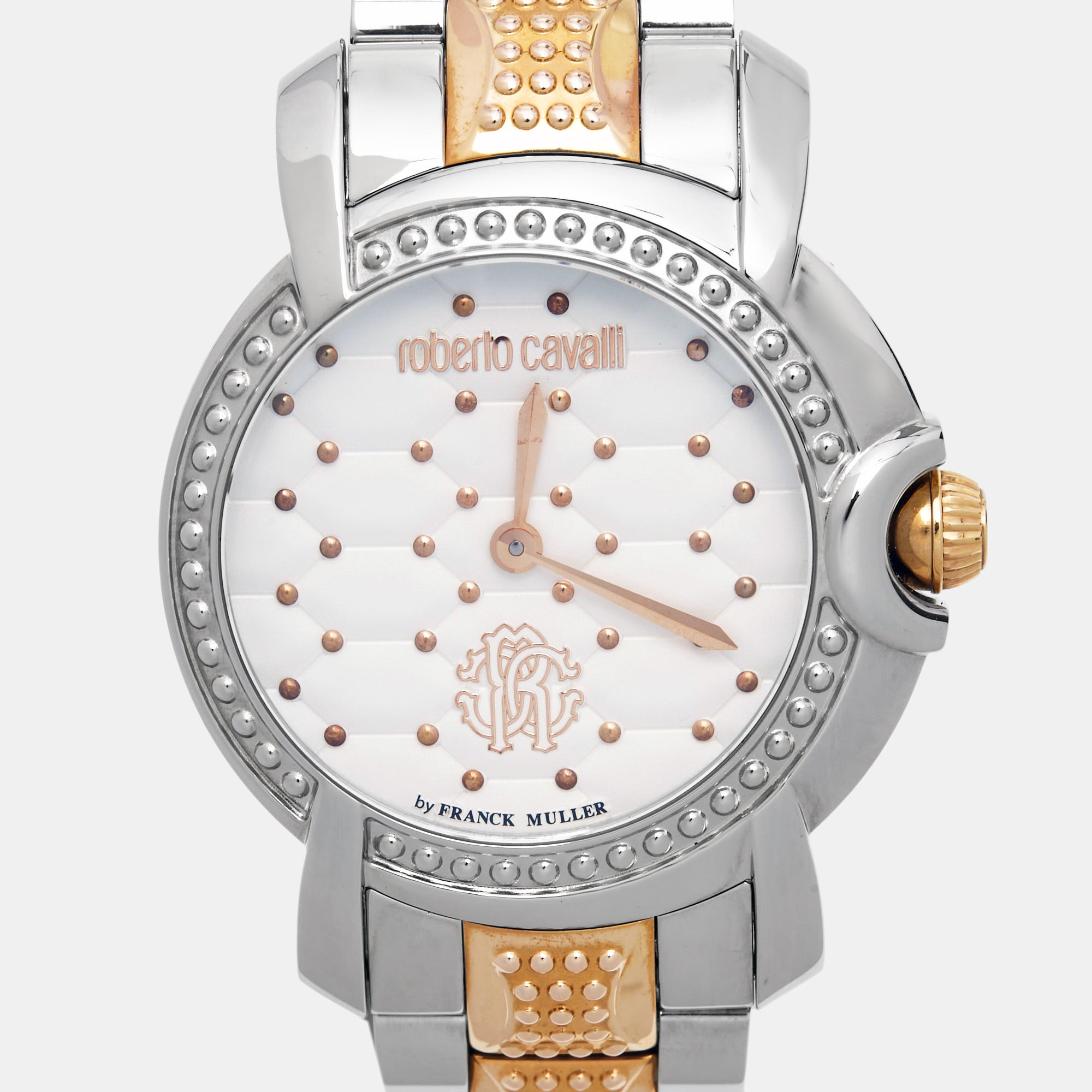JUST CAVALLI by Franck Muller Silver Two Tone Stainless Steel 1L019 Women's Wristwatch 36 mm