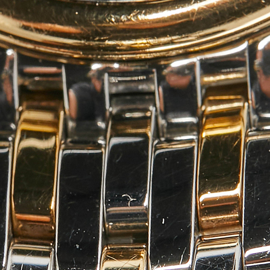 OMEGA Champagne Diamond 18K Yellow Gold Stainless Steel De Ville Prestige 424.20.27.60.58.002 Women's Wristwatch 27.40 mm