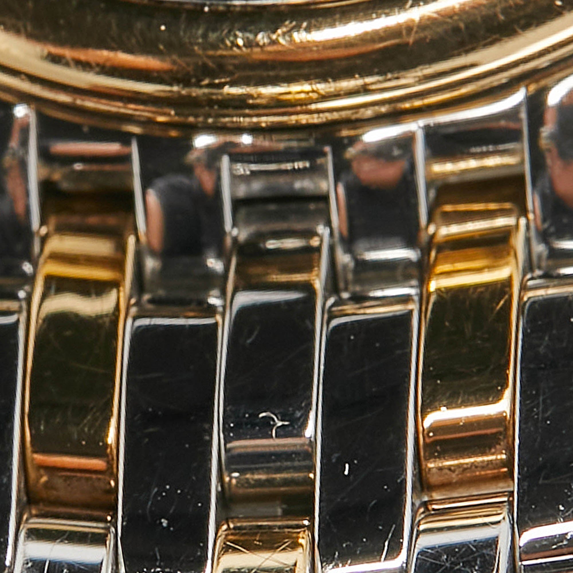 OMEGA Champagne Diamond 18K Yellow Gold Stainless Steel De Ville Prestige 424.20.27.60.58.002 Women's Wristwatch 27.40 mm