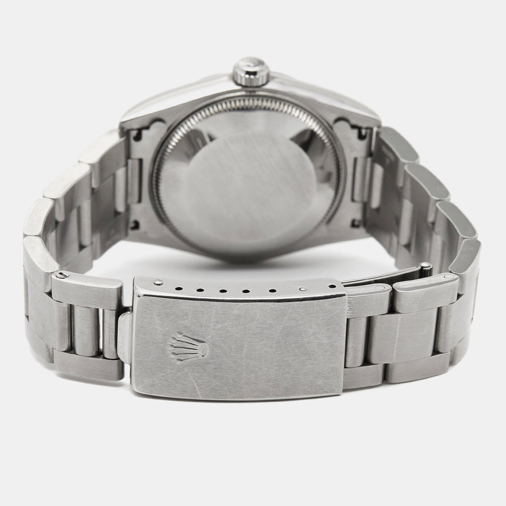 ROLEX Black Stainless Steel Datejust 78240 Women's Wristwatch 31 mm