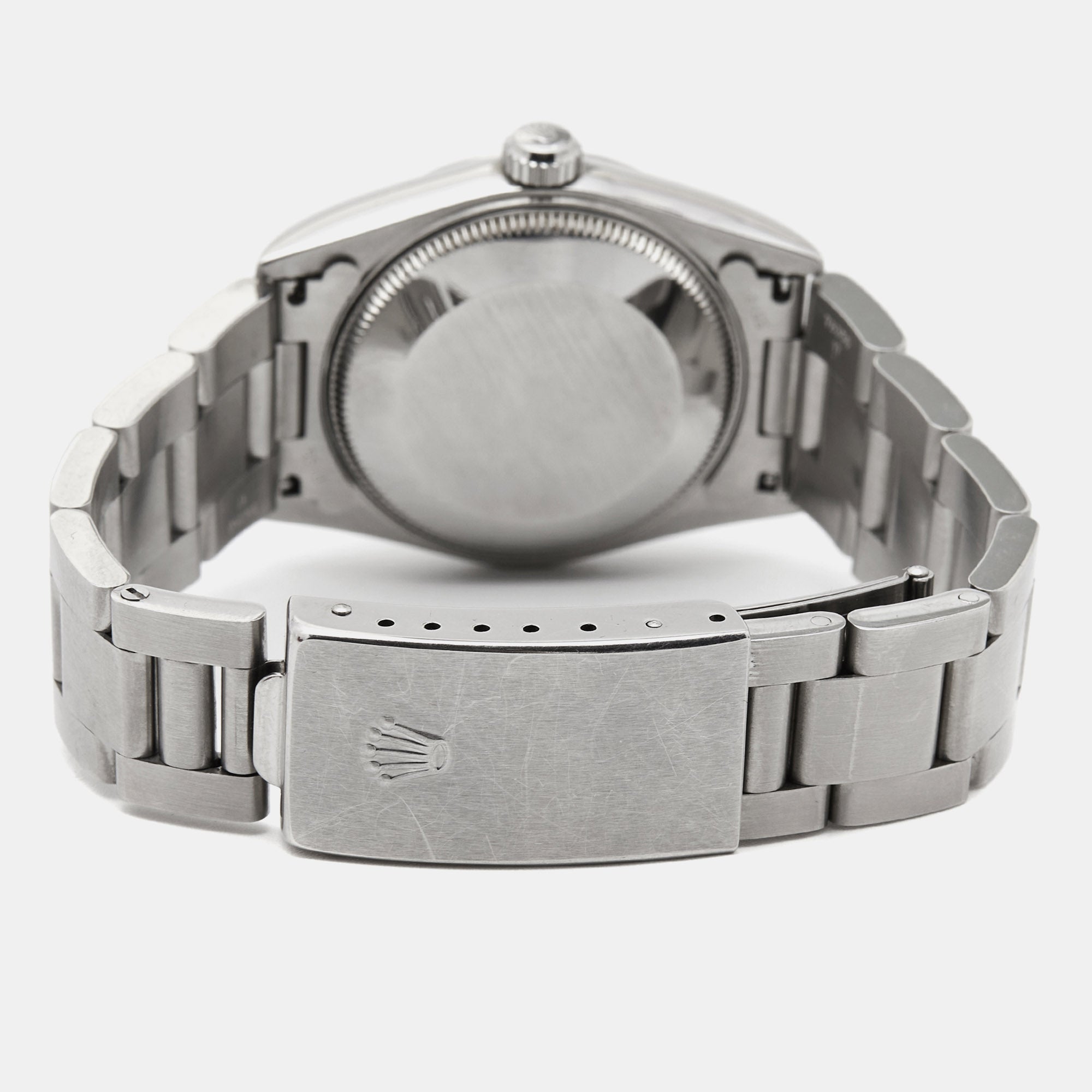 ROLEX Black Stainless Steel Datejust 78240 Women's Wristwatch 31 mm