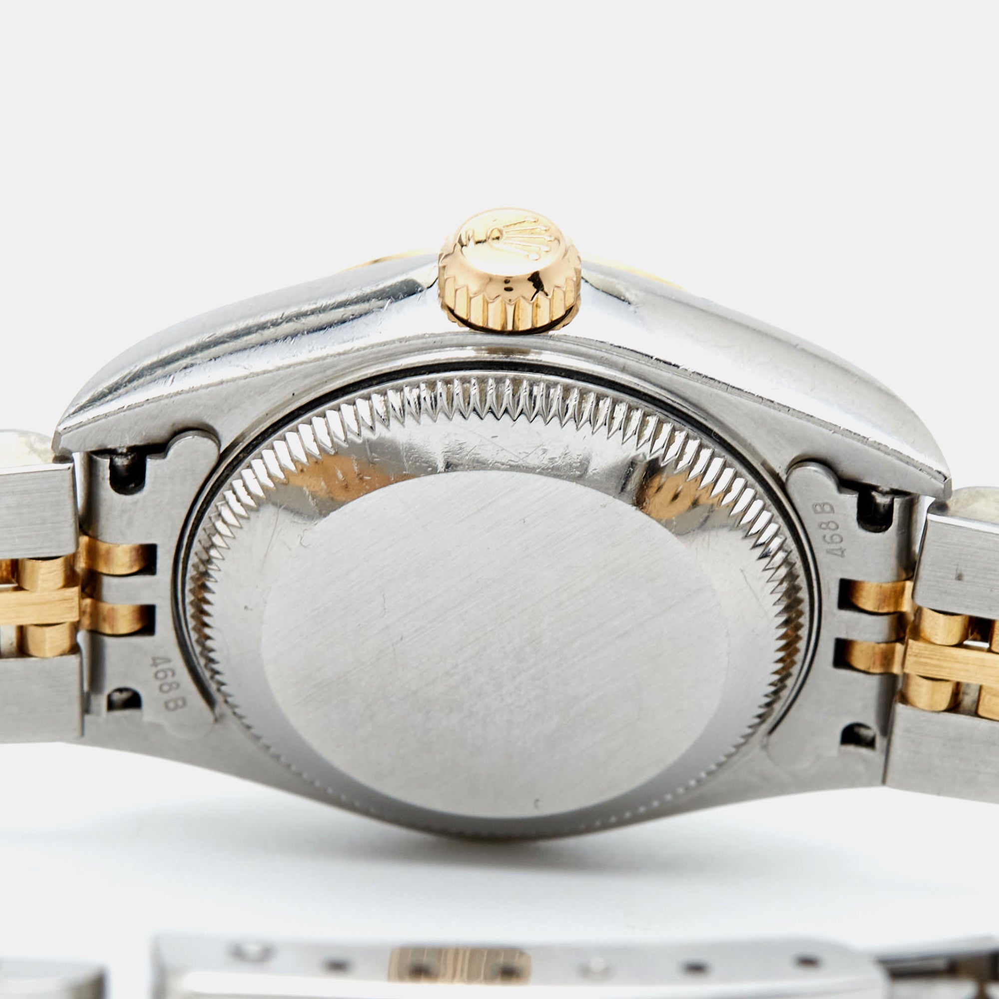 ROLEX Ivory 18k Gold Stainless Steel 79173 Women's Wristwatch 26 mm