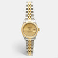 ROLEX Champagne 18k Yellow Gold Stainless Steel Datejust 69173 Women's Wristwatch 26 mm