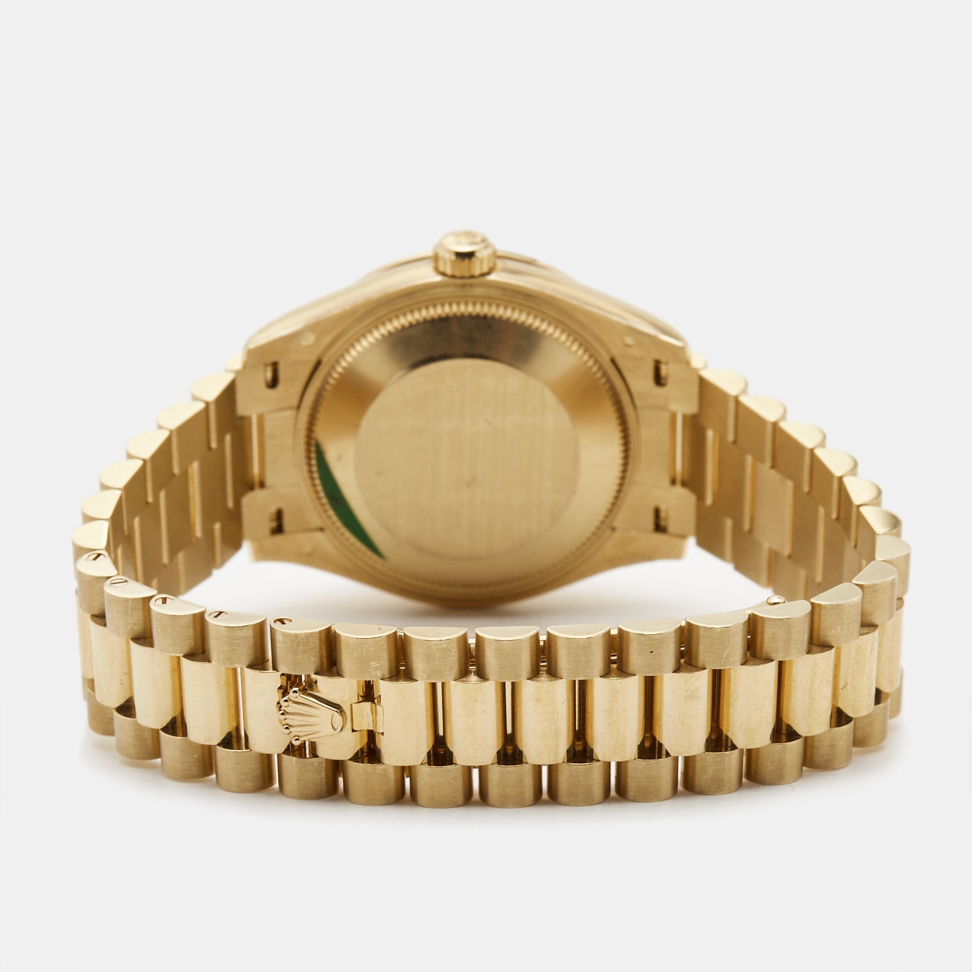 ROLEX Olive Green Diamond 18K Yellow Gold President Datejust 278288BRBR Women's Wristwatch 31 mm