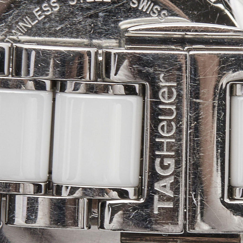 TAG HEUER White Diamond Stainless Steel Ceramic Formula 1 WAH121D.BA0861 Women's Wristwatch 37 mm