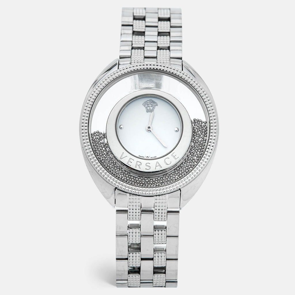 VERSACE White Stainless Steel Destiny Spirit 86Q99D002-S099 Women's Wristwatch 39 mm
