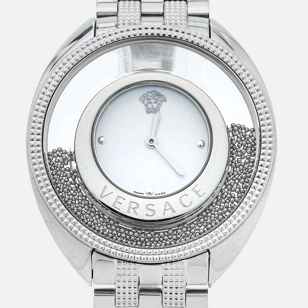 VERSACE White Stainless Steel Destiny Spirit 86Q99D002-S099 Women's Wristwatch 39 mm