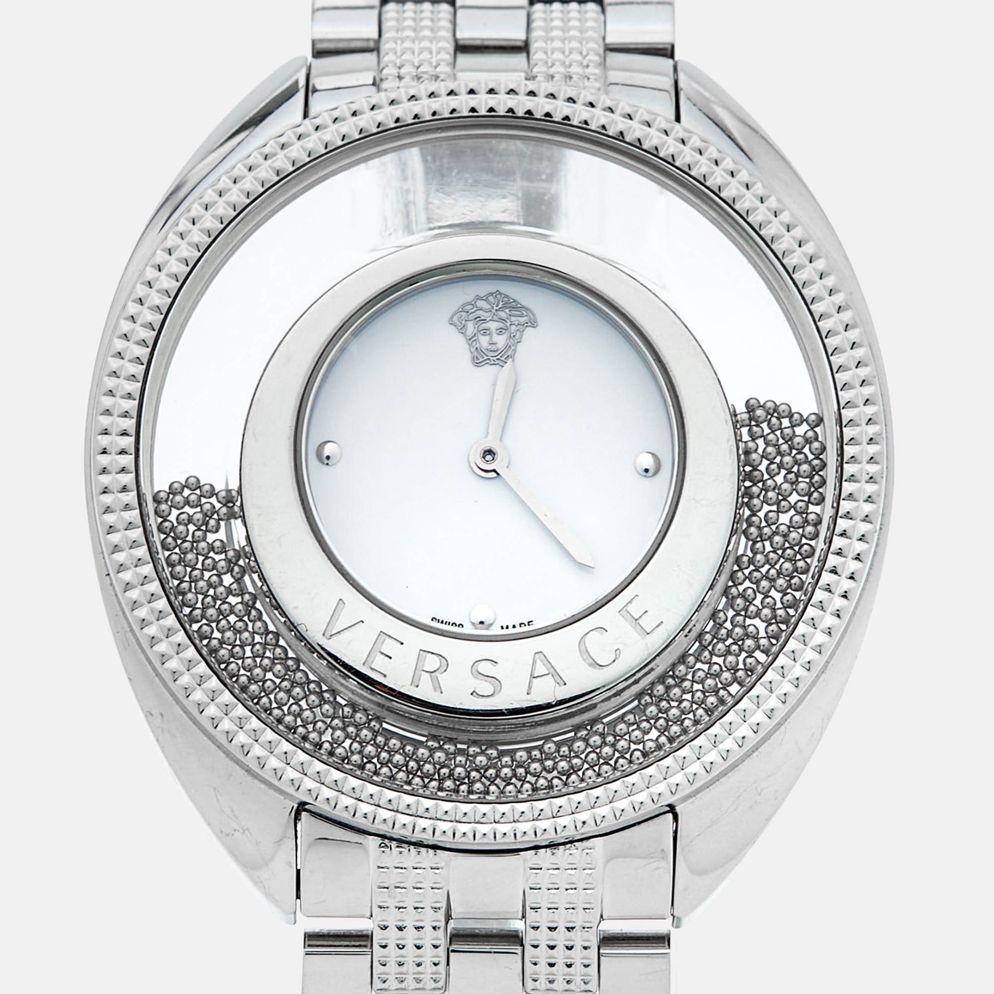 VERSACE White Stainless Steel Destiny Spirit 86Q99D002-S099 Women's Wristwatch 39 mm