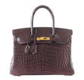 HermÃƒÆ’Ã‚Â¨s Birkin 30 Matte Havane Crocodile Bag