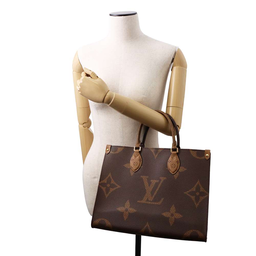 LOUIS VUITTON Onthego Red M45321 Monogram Monogram Reverse Canvas Monogram Giant Size MM