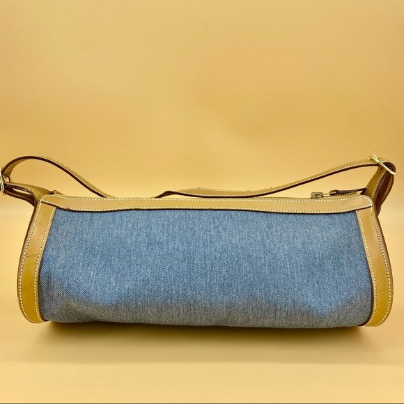 HermÃƒÆ’Ã‚Â¨s Vintage Blue Denim Fabric shoulder bag TWS