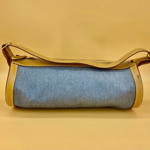 HermÃƒÆ’Ã‚Â¨s Vintage Blue Denim Fabric shoulder bag TWS