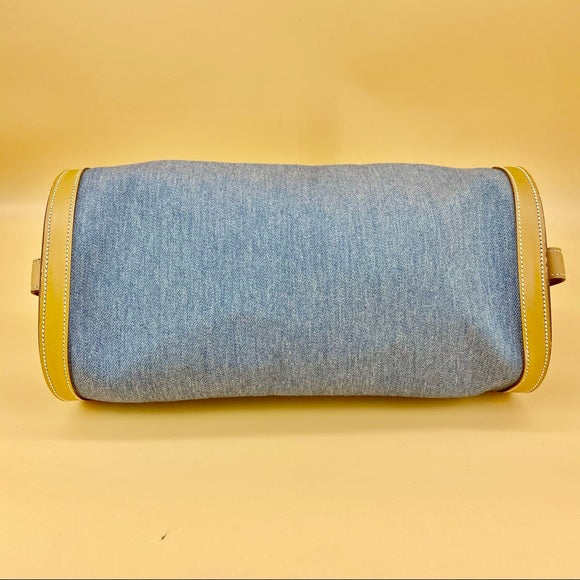 HermÃƒÆ’Ã‚Â¨s Vintage Blue Denim Fabric shoulder bag TWS