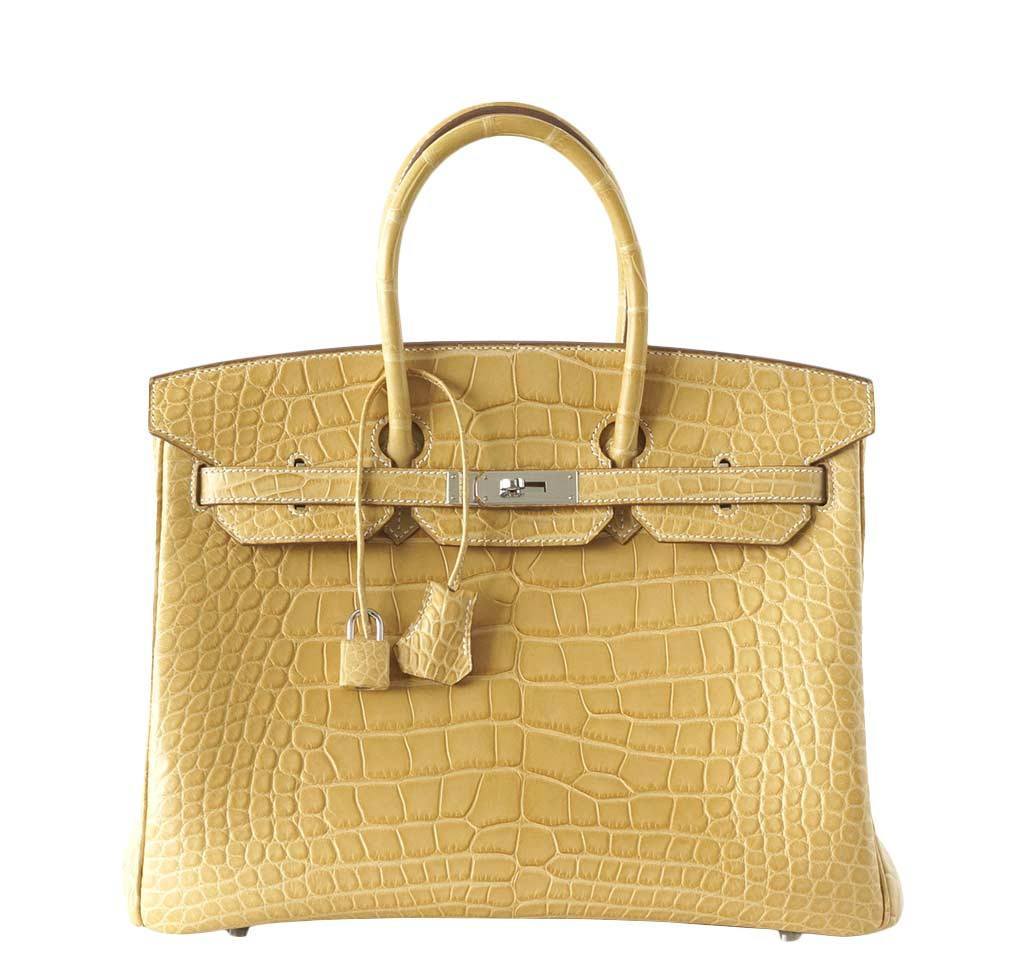 HermÃƒÆ’Ã‚Â¨s Birkin 35 Alligator Mais Bag