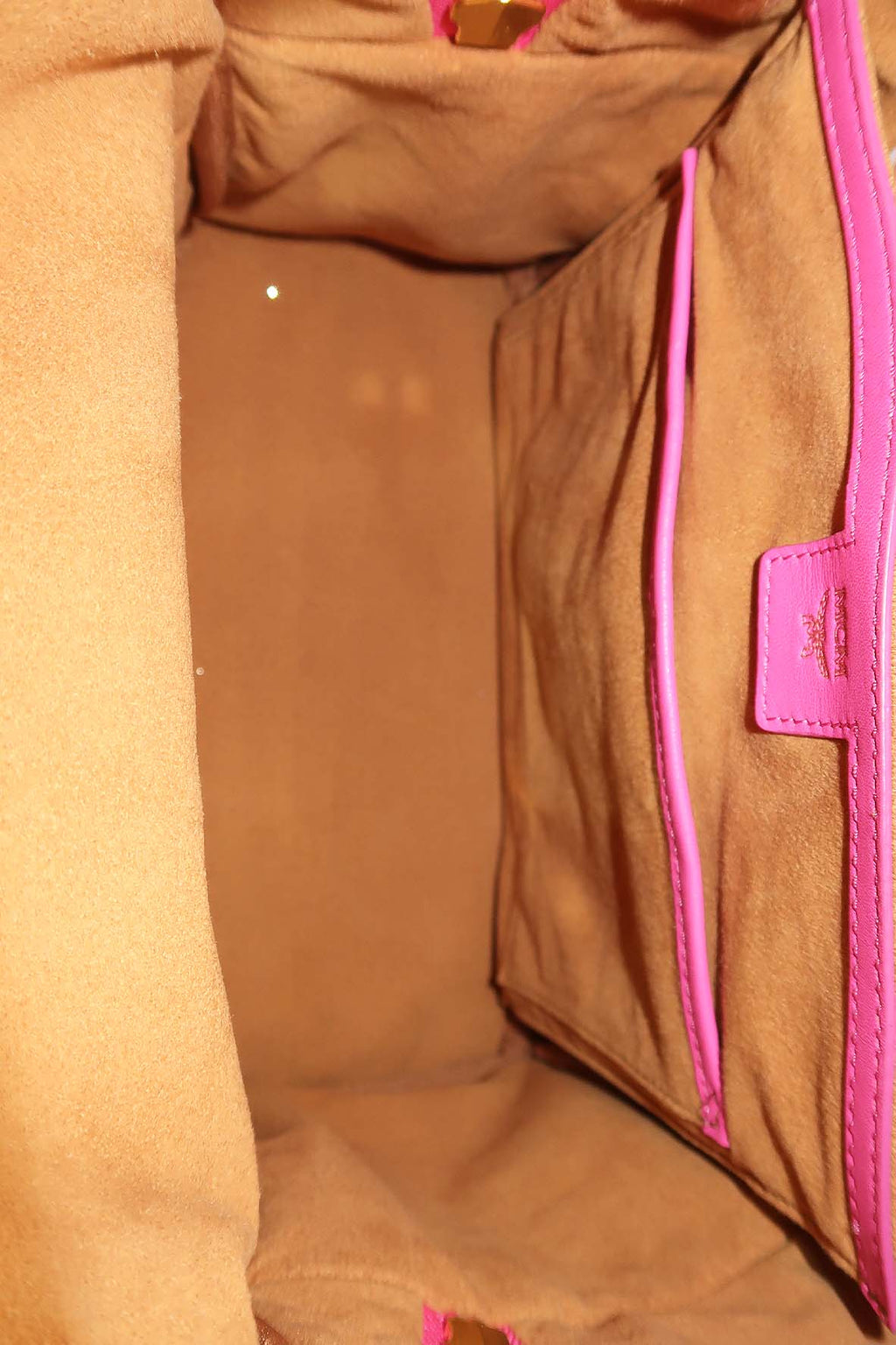 Studded Leather Backpack Fuschia