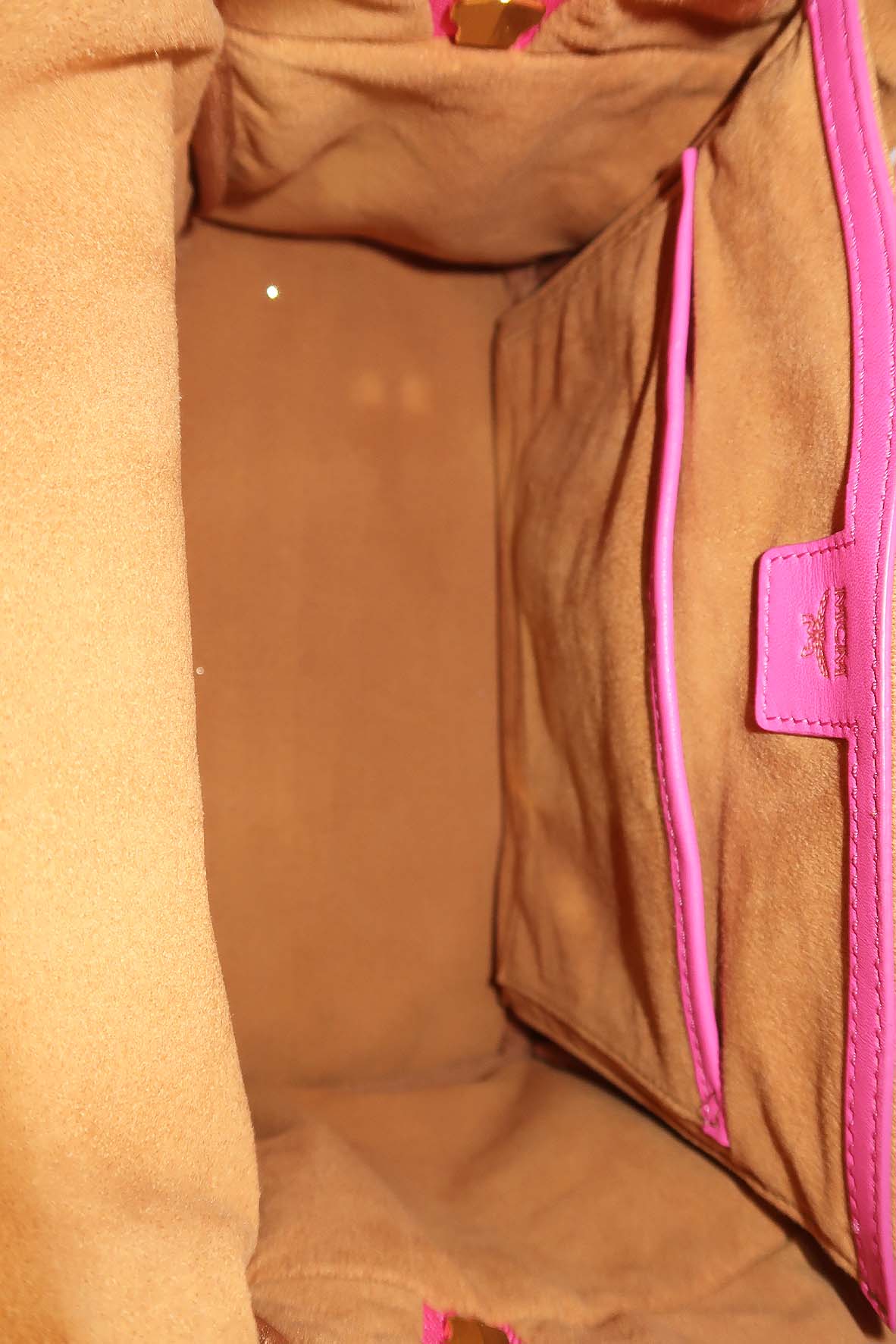 Studded Leather Backpack Fuschia