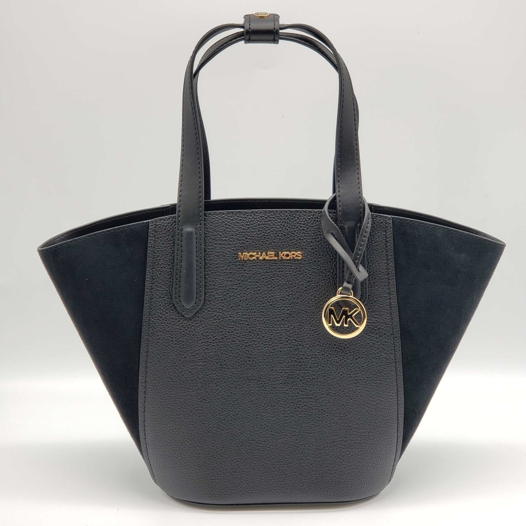 Michael Kors Portia Black Leather Tote Bag
