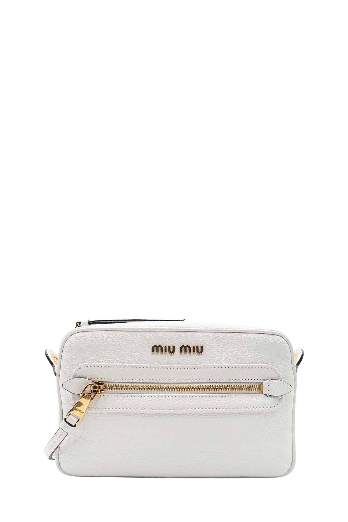 Madras Front Zip Camera Bag Bianco