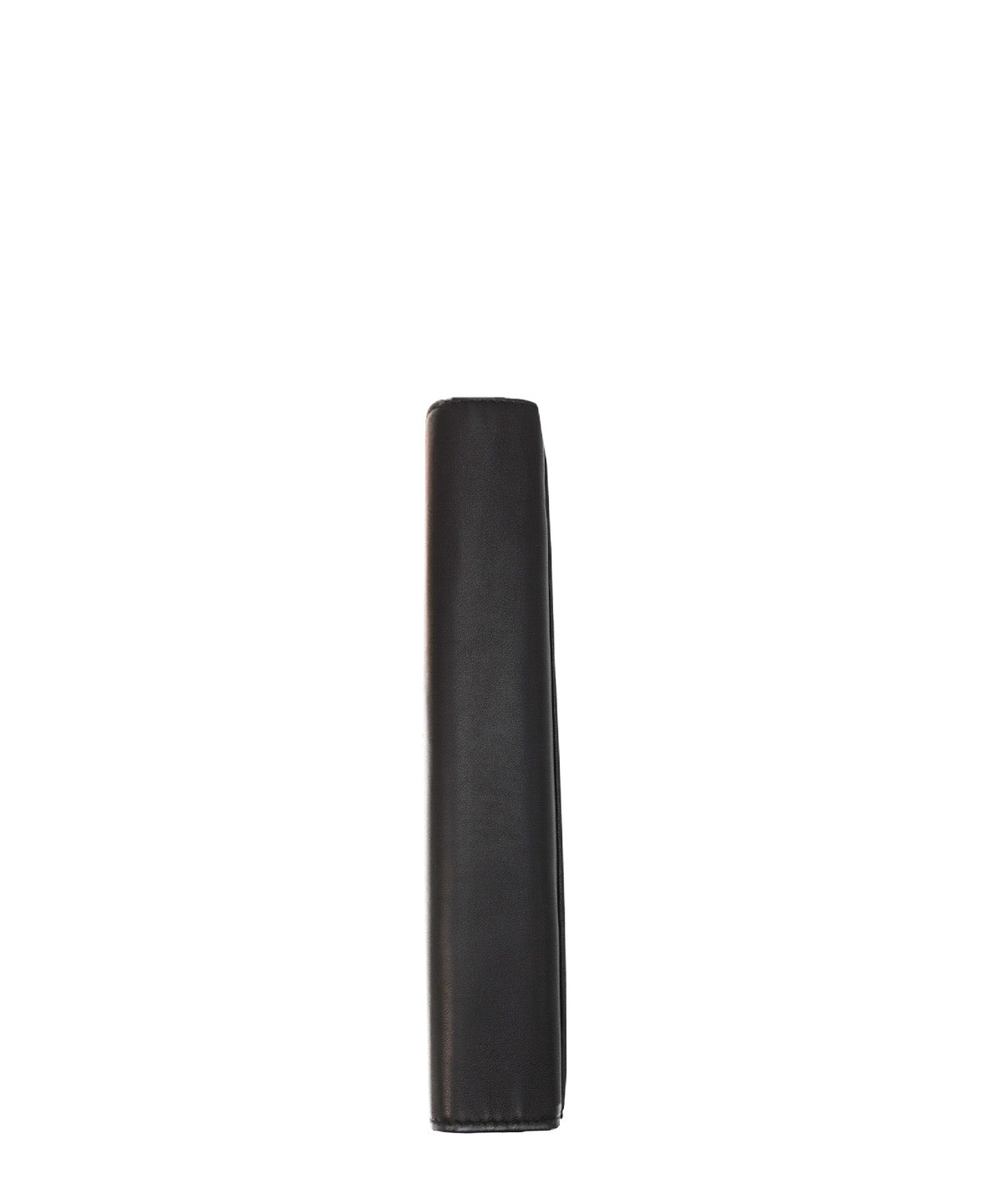 Matelasse Leather Flap Compact Wallet Black
