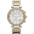 Ladies / Womens Parker Silver & Gold Chronograph Michael Kors Designer Watch MK5626