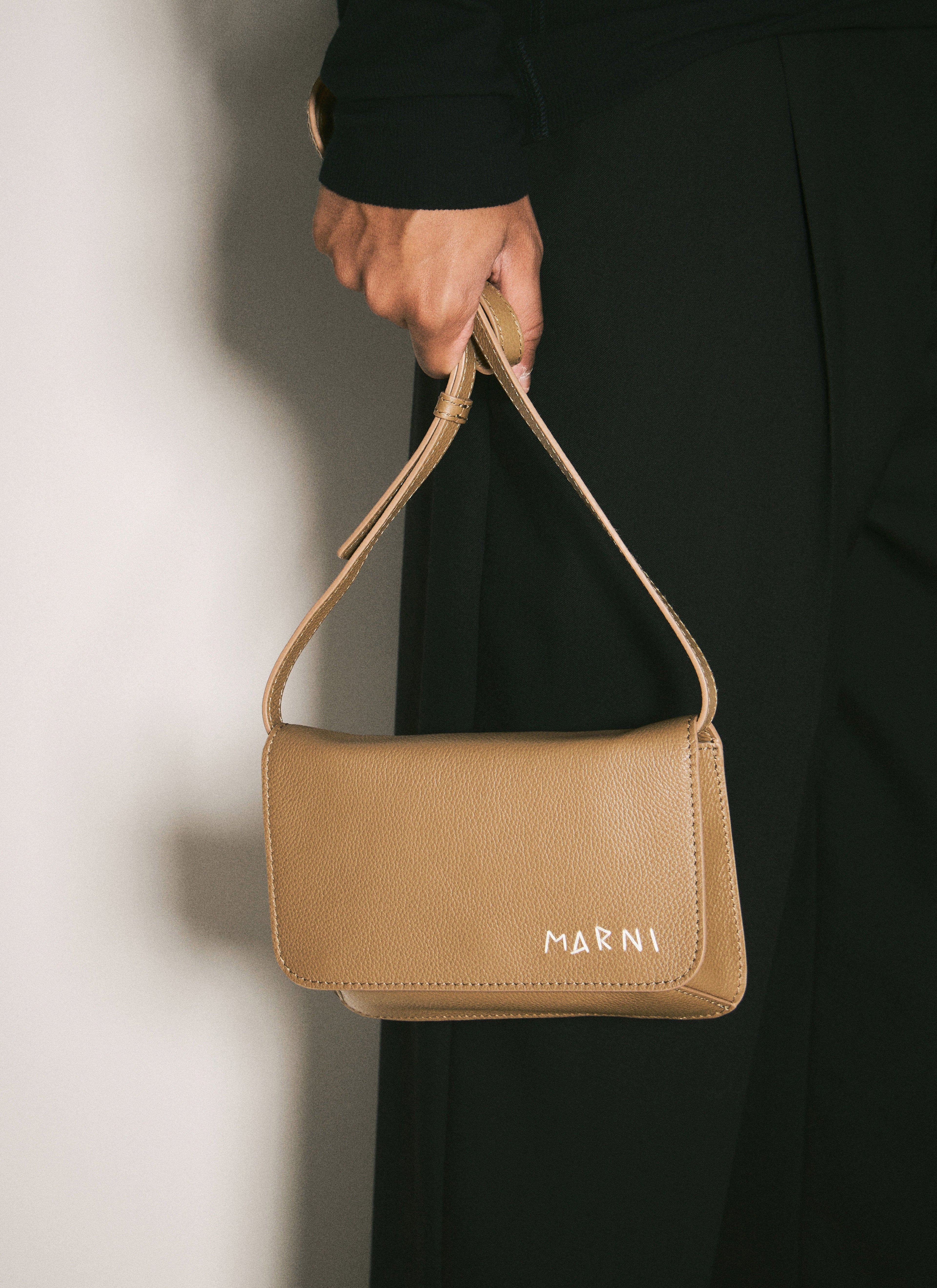 Marni Men Marni Mending Leather Shoulder Bag