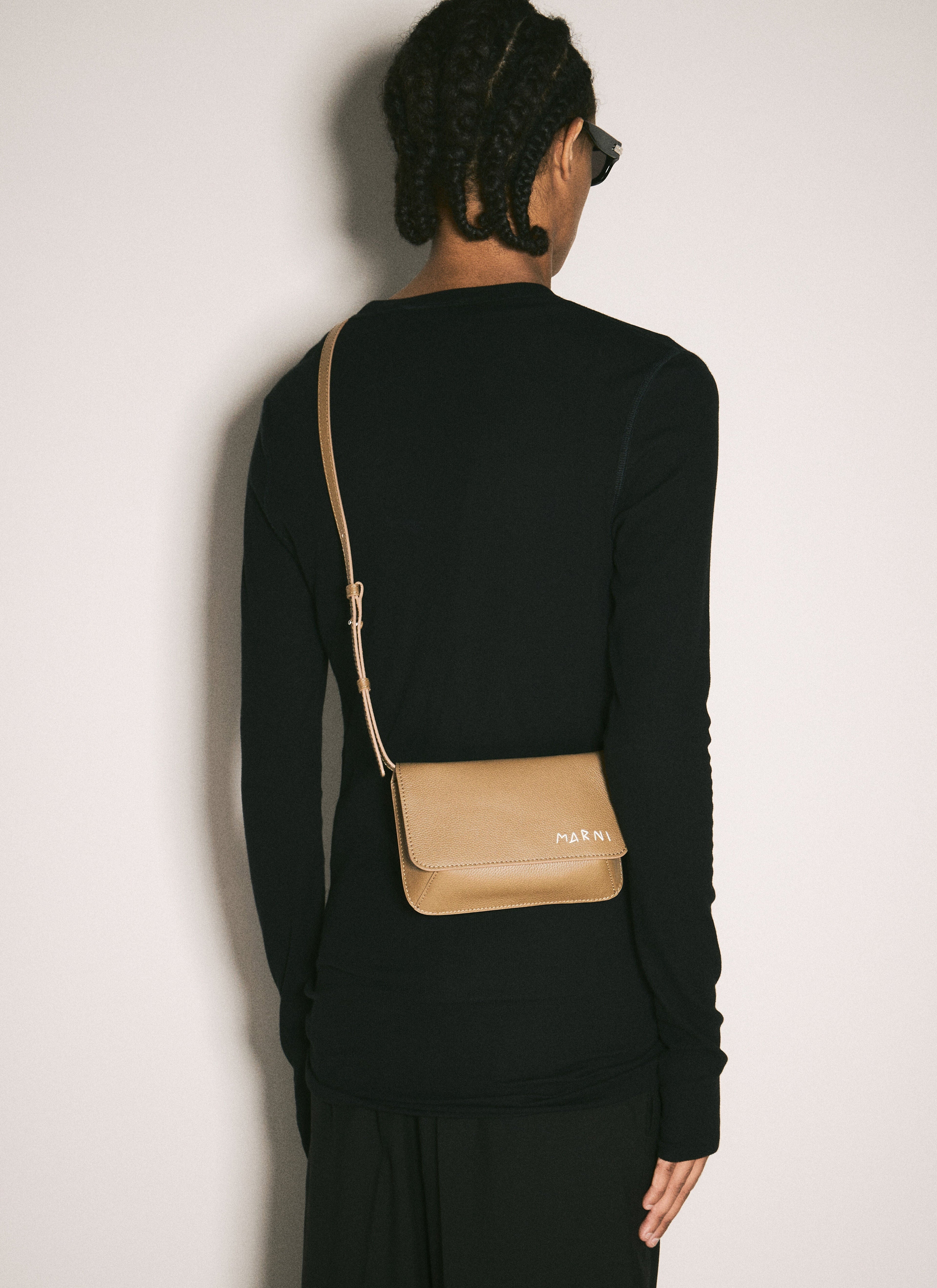 Marni Men Marni Mending Leather Shoulder Bag