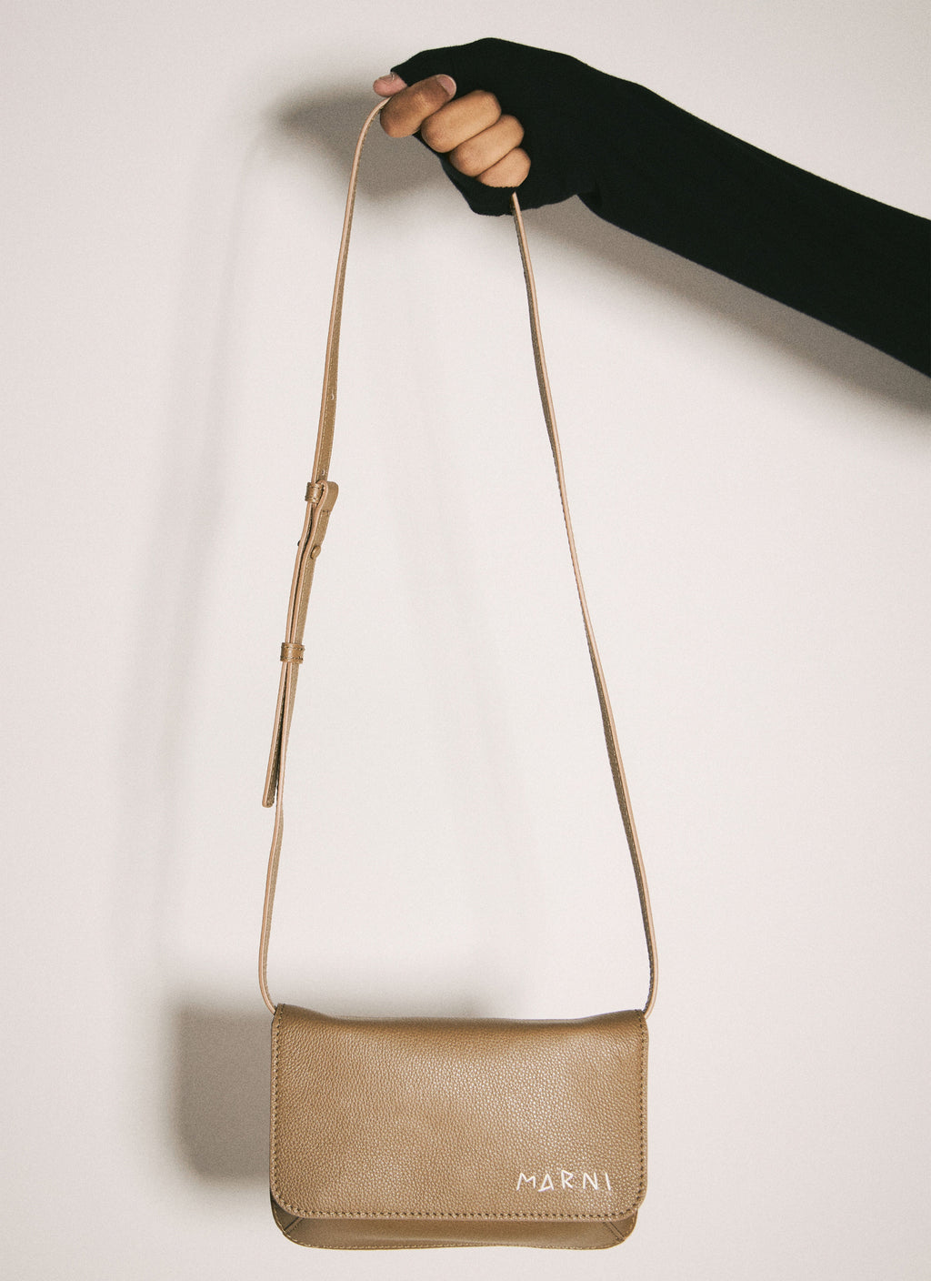 Marni Men Marni Mending Leather Shoulder Bag