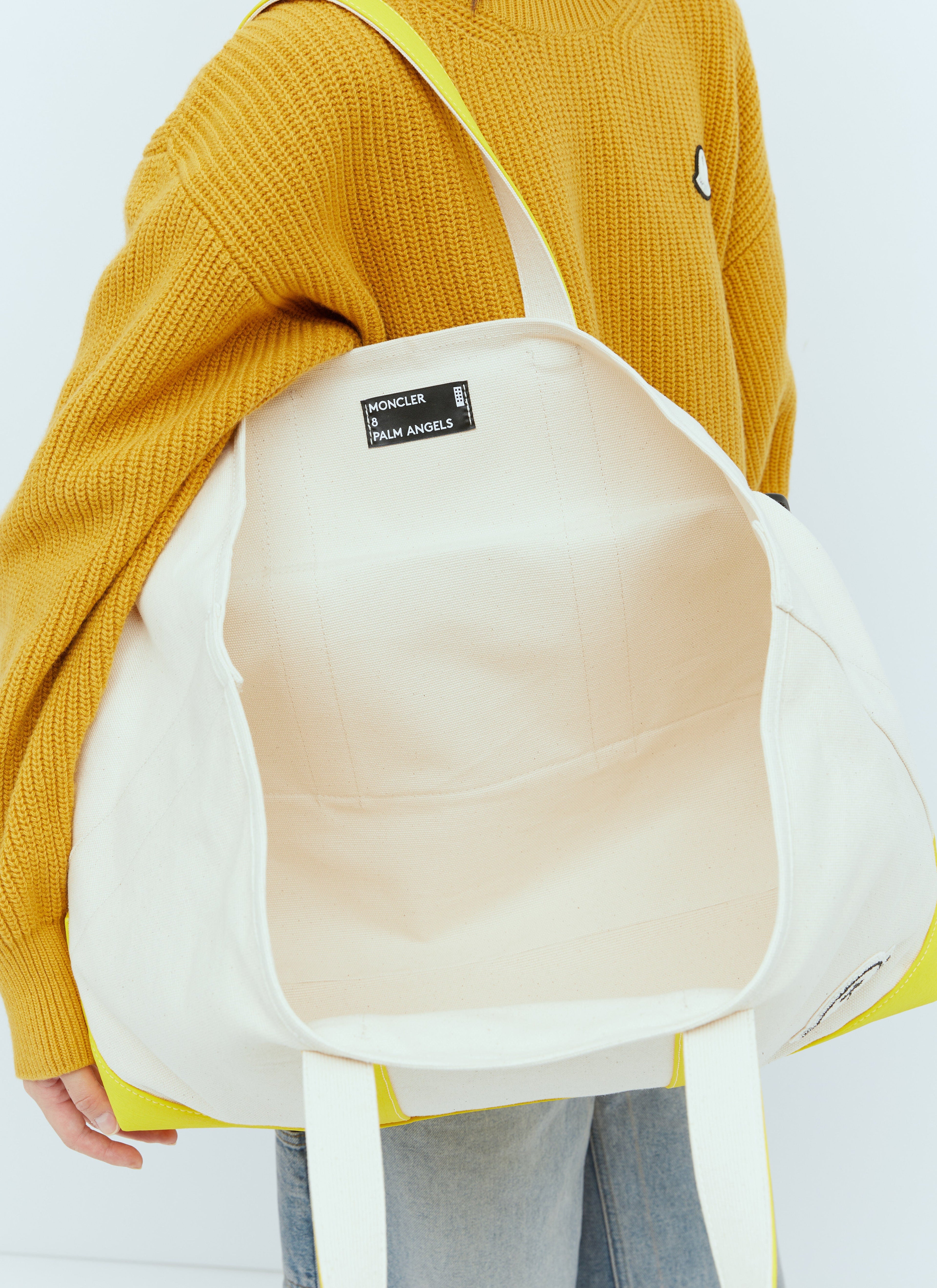 Moncler X Palm Angels Women Logo Patch Canvas Tote Bag