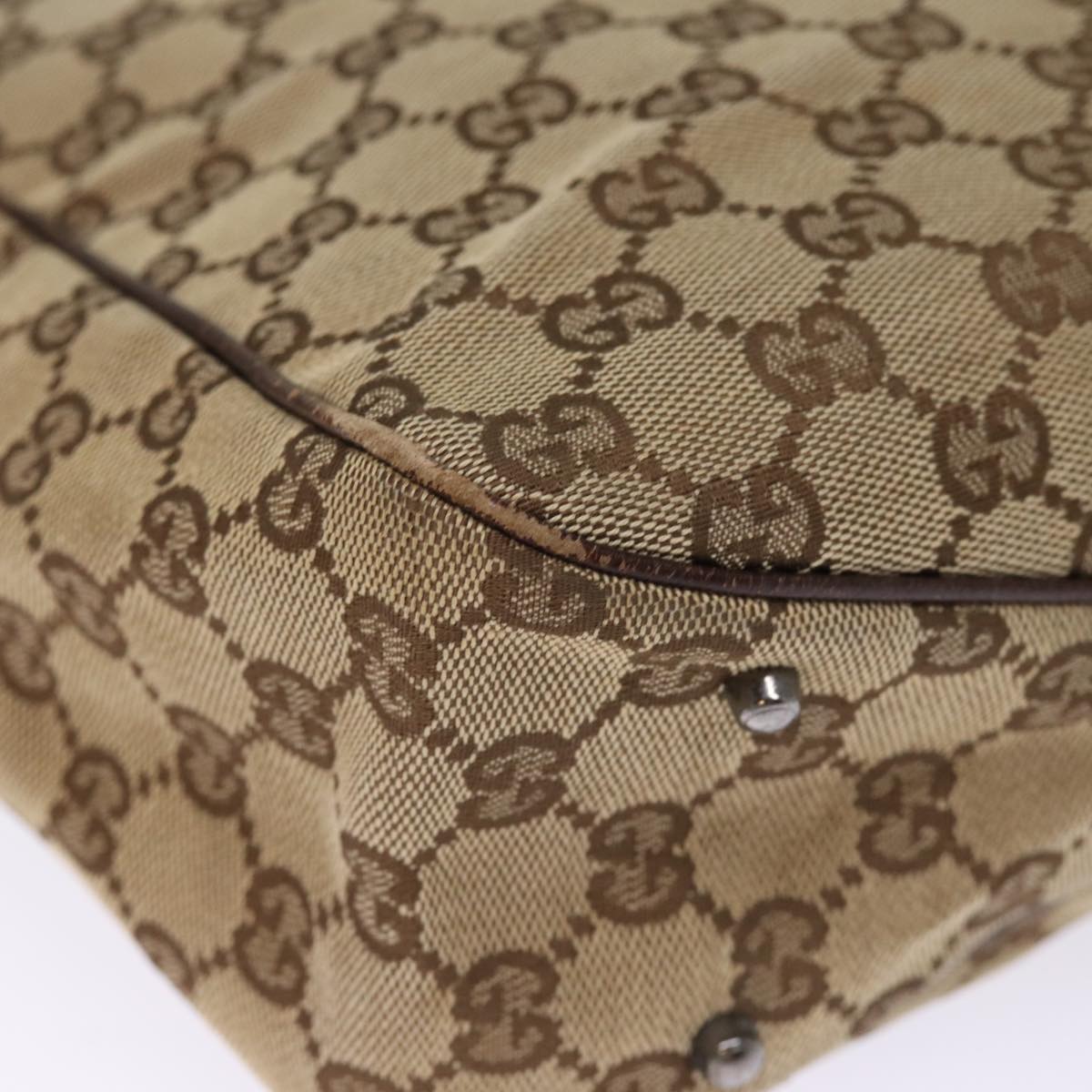 GUCCI GG Canvas Hand Bag Beige 113019 mr161