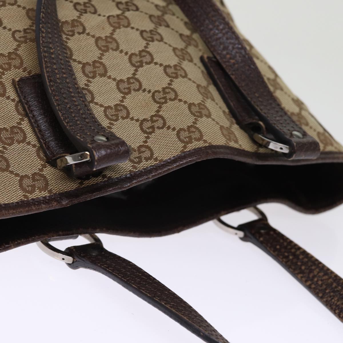 GUCCI GG Canvas Hand Bag Beige 113019 mr161