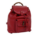 GUCCI Bamboo Backpack Leather Red 003 2852 0030 0 mr165