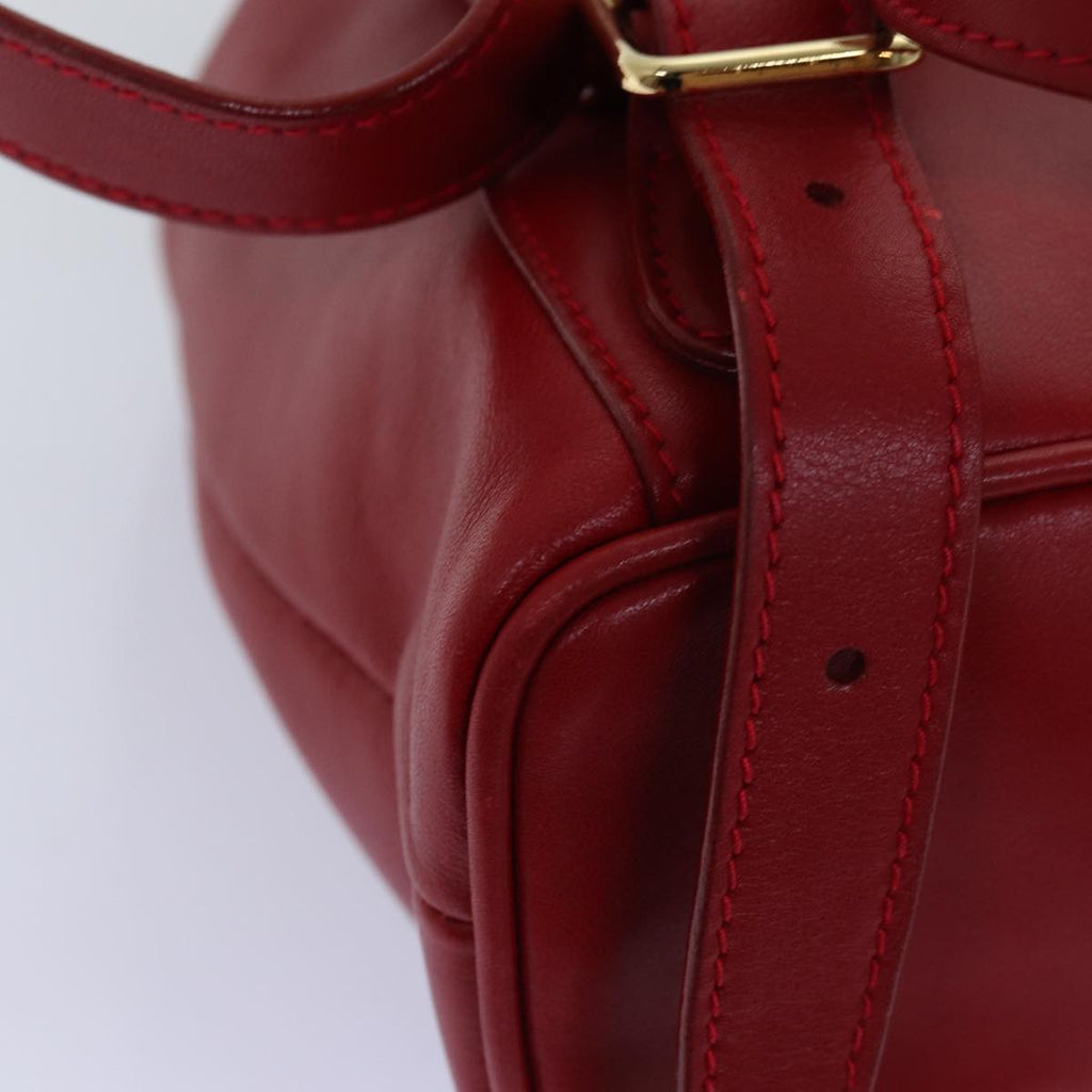 GUCCI Bamboo Backpack Leather Red 003 2852 0030 0 mr165