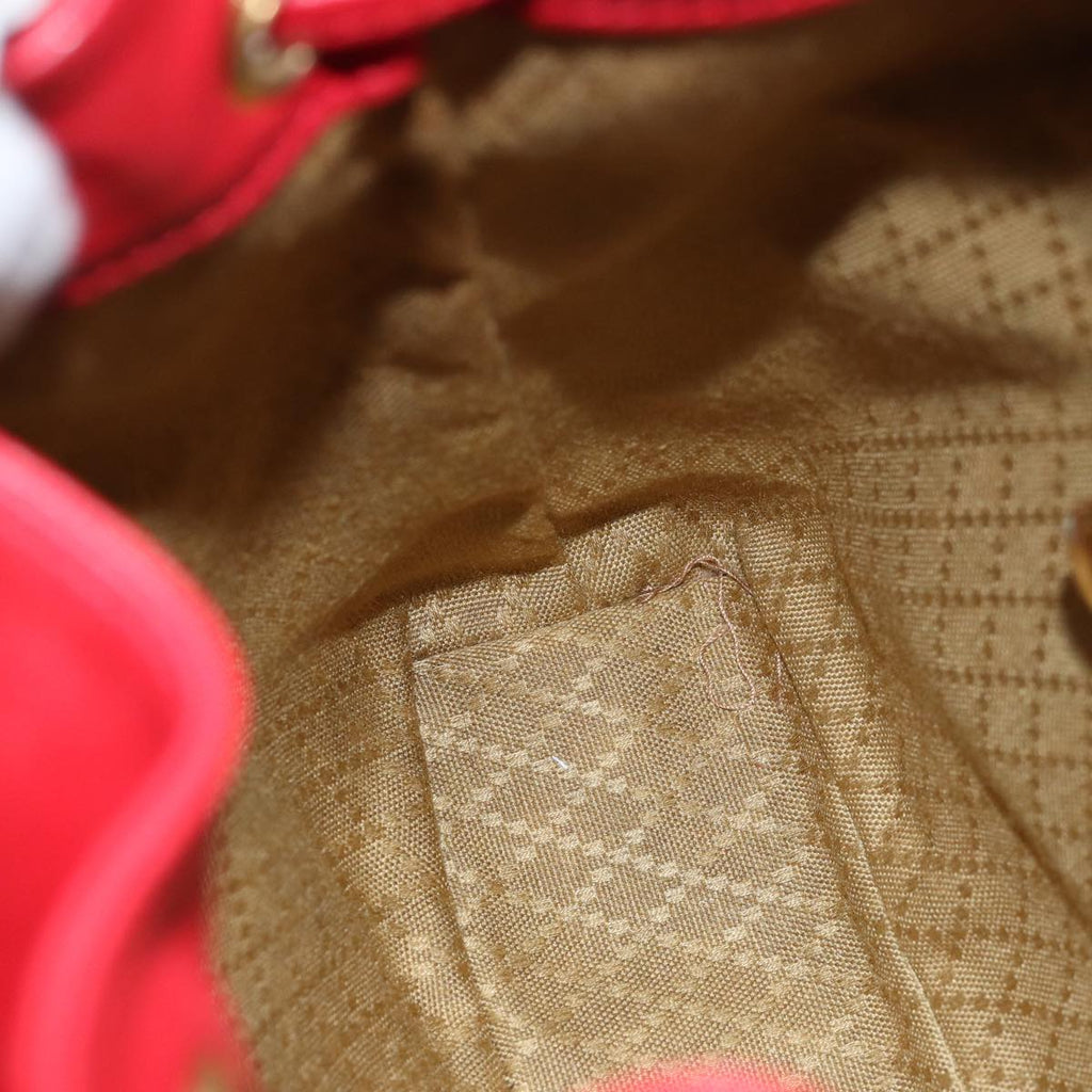 GUCCI Bamboo Backpack Leather Red 003 2852 0030 0 mr165