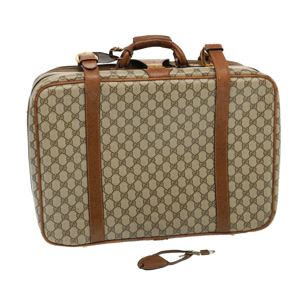 GUCCI GG Supreme Boston Bag PVC Beige mr177